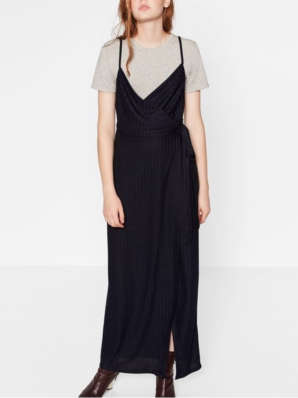 ZARA Wrap Dress in Navy